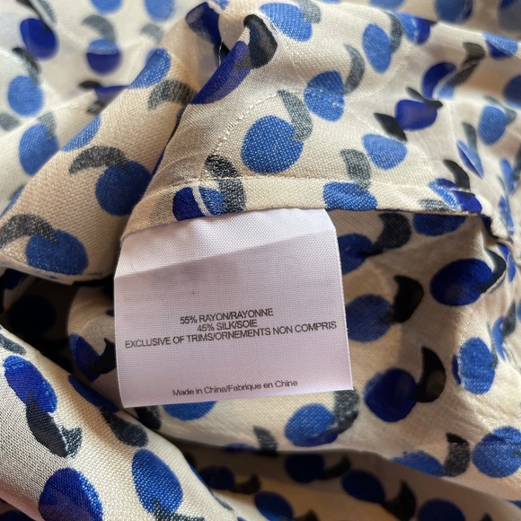 Tory Burch Blue x White Top in Small - Picture 4 of 6